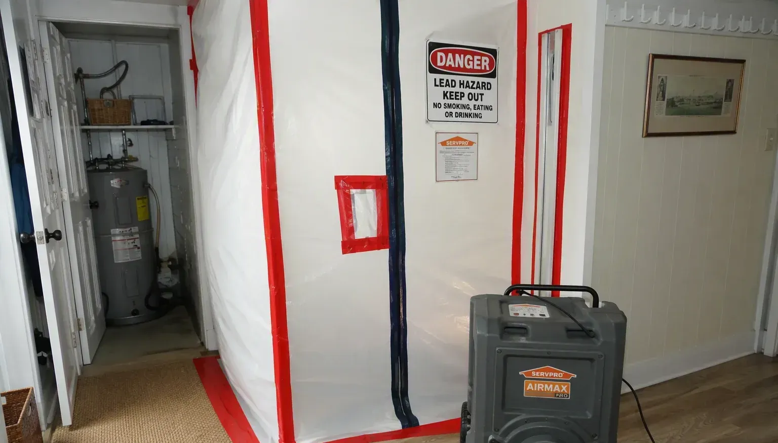 Sewage cleanup and water extraction in a Pensacola property